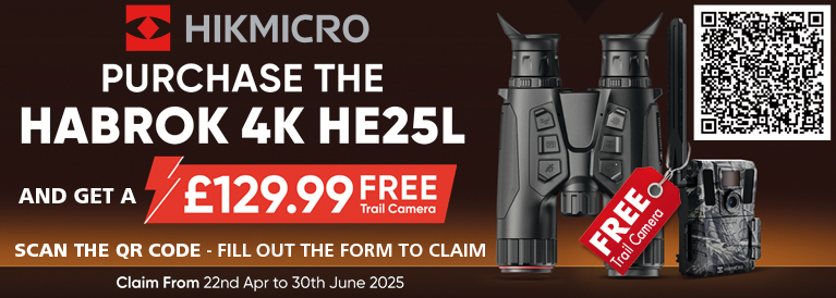 Hik Micro Habrok 4K HE25L FREE Trail Camera Offer