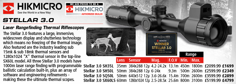 Hik Micro Stellar 3.0 Lasder Rangefinding Thermal Riflescope