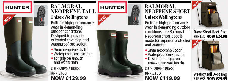 Hunter Balmoral Neoprene Tall and Balmoral Neoprene Short
