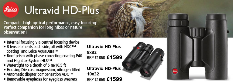 Leica Ultravid HD-Plus 8x32 and 10x32 Binoculars