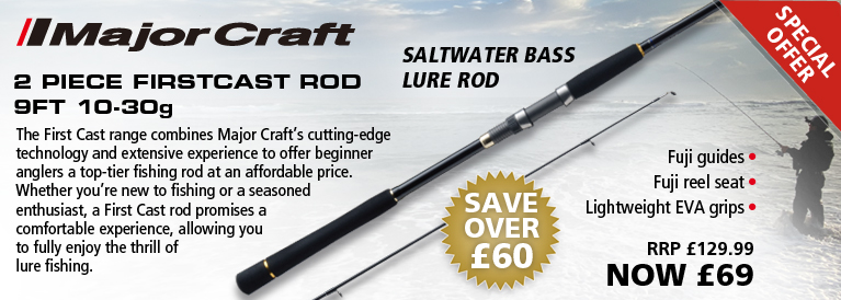 Major Craft 2 Piece Firstcast Rod 9ft 10-30g