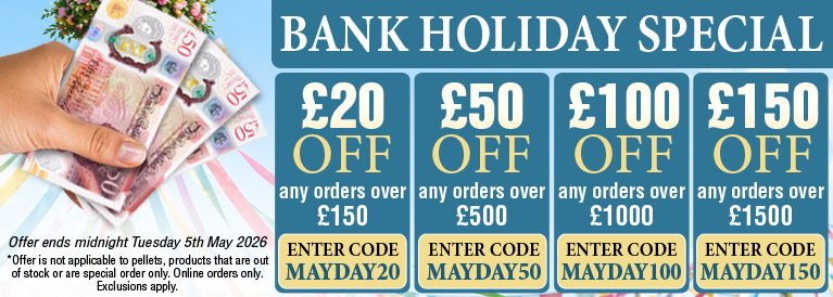 May Day Bank Holiday Special Save Up To One Hundred and Fifty Pounds