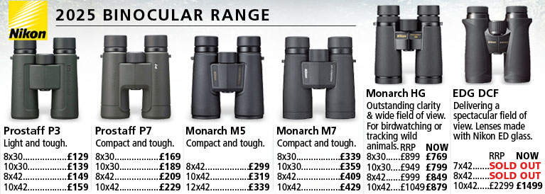 Nikon Prostaff and Monarch Binoculars