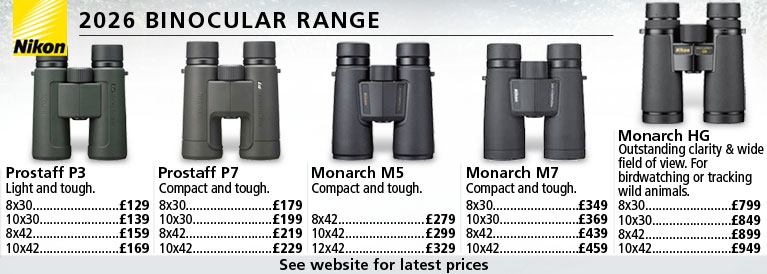 Nikon Prostaff and Monarch Binoculars