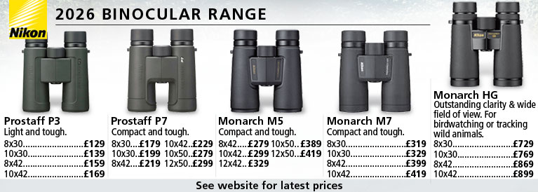 Nikon Prostaff and Monarch Binoculars