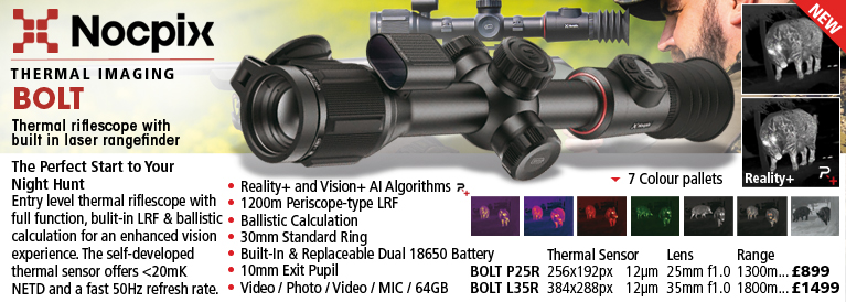 Nocpix Bolt Thermal Riflescope with Built in Laser Rangefinder