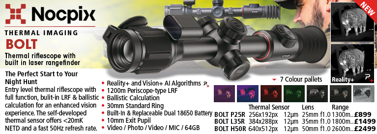 Nocpix Bolt Thermal Riflescope with Built in Laser Rangefinder