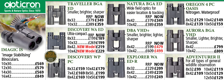 Opticron Binocular Range