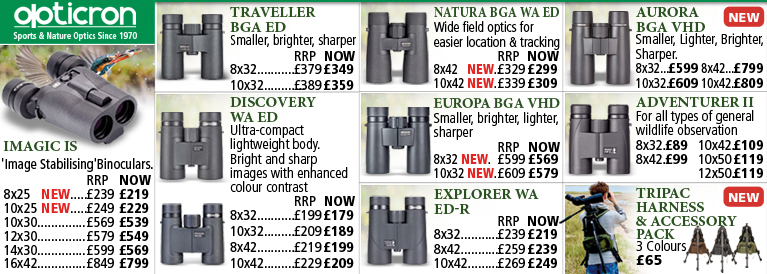 Opticron Binocular Range