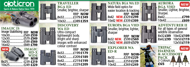 Opticron Binocular Range