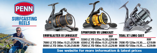 Penn Surfcasting Reels, Surfblaster III Longcast, Spinfisher VII Longcast and Tidal XT Longcast