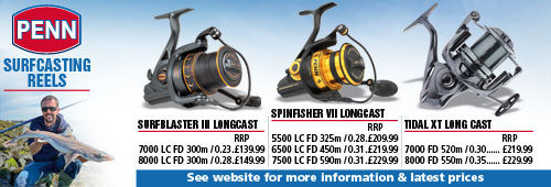 Penn Surfcasting Reels, Surfblaster III Longcast, Spinfisher VII Longcast and Tidal XT Longcast