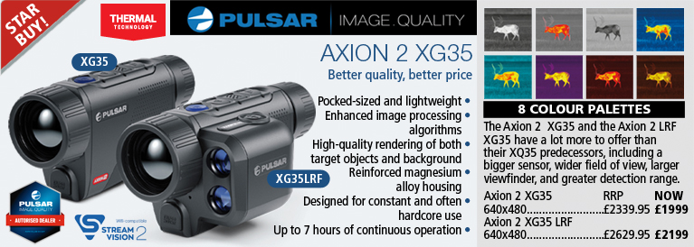 Pulsar Axion 2 XG35 and Axion XG35 LRF