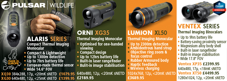 Pulsar Wildlife Thermal Imagers - Alaris, Orni, Lumion and Ventax