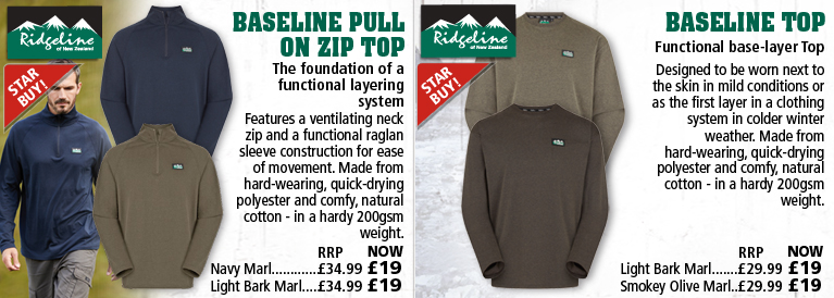 Ridgeline Baseline Pull On Zip Top and Baseline Top