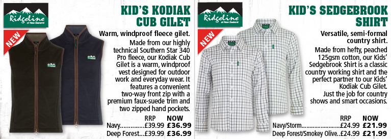 Ridgeline Kid's Kodiak Cub Gilet and Kid's Sedgebrook Shirt