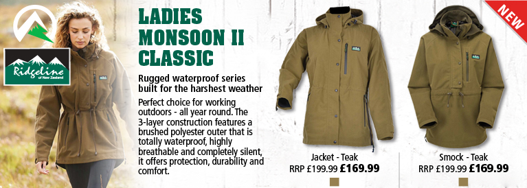 Ridgeline Ladies Monsoon II Classic Jacket and Ladies Monsoon II Classic Smock