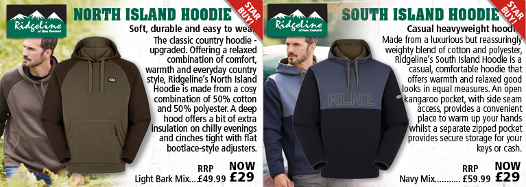 Ridgeline North Island and South Island Hoodies