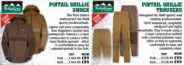 Ridgeline Pintail Ghillie Smock and Pintail Ghillie Trousers