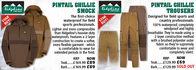 Ridgeline Pintail Ghillie Smock and Pintail Ghillie Trousers