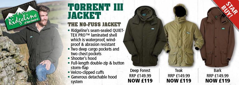 Ridgeline Typhoon Jacket and Torrent Euro II Jacket