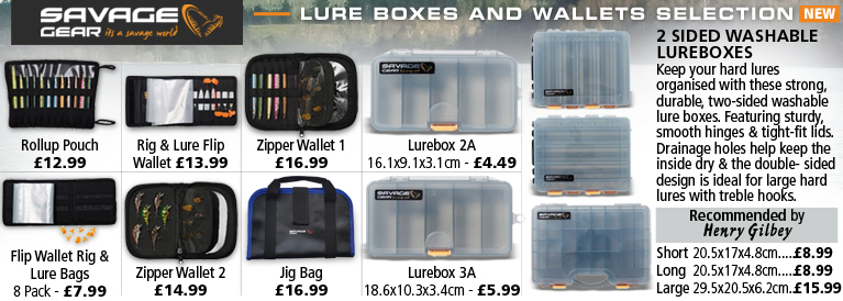 Savage Gear Lure Boxes and Wallets Selection