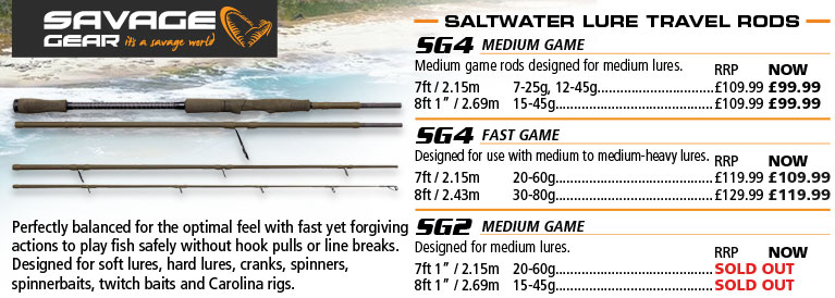 Savage Gear Saltwater Lure Travel Rods