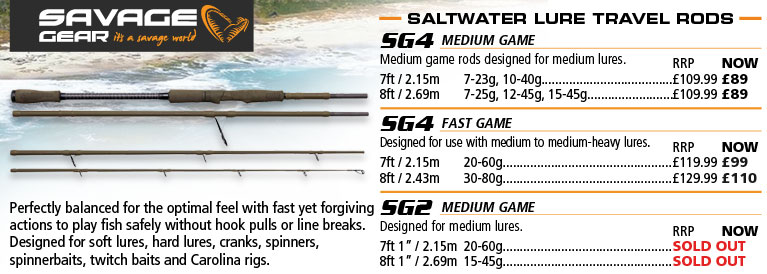 Savage Gear Saltwater Lure Travel Rods