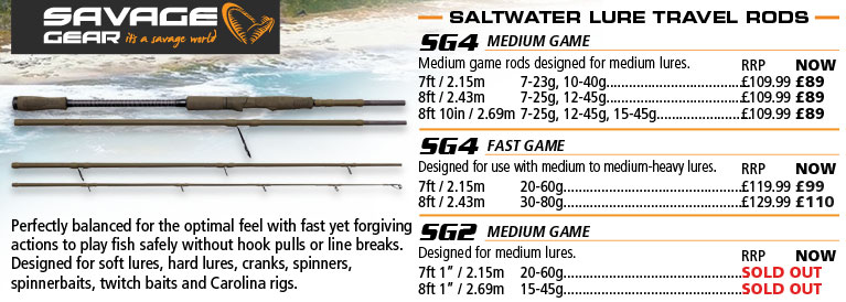 Savage Gear Saltwater Lure Travel Rods