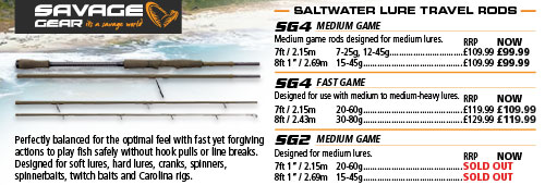 Savage Gear Saltwater Lure Travel Rods