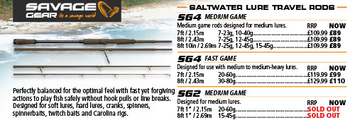 Savage Gear Saltwater Lure Travel Rods