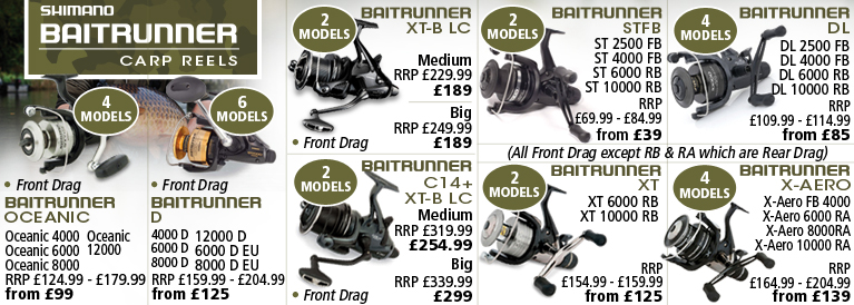 Shimano Baitrunner Carp Reels