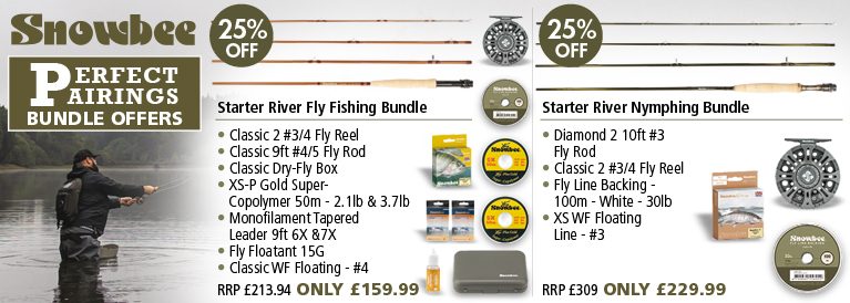 Snowbee Starter River fly Fishing Bundle and Starter River Nymphing Bundle