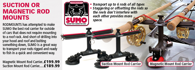 Sumo Magnetic Mount Rod Carrier and Sumo Suction Mount Rod Carrier