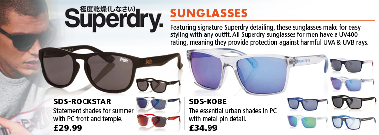 Superdry SDS-Rockstar and SDS-Kobe Sunglasses