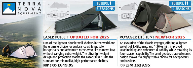 Terra Nova Laser Pulse 1 and Voyager Lite Tents
