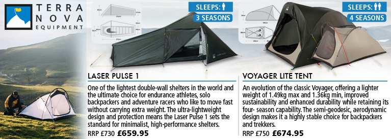 Terra Nova Laser Pulse 1 and Voyager Lite Tents