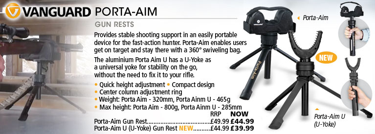 Vanguard Porta-Aim Gun Rest and Porta-Aim U (U-Yoke) Gun Rest