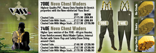 Vass 700E Nova Chest Waders and 740E Nova Chest Waders