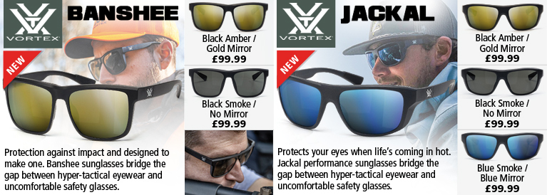 Vortex Banshee and Jackal Sunglasses