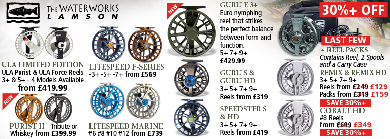 Waterworks Lamson Liquid, Remix, Remix HD, Speedster S, Speedster HD, Guru S and Guru HD Reels
