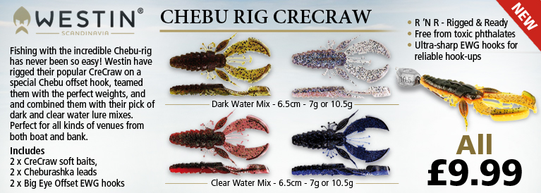 Westin Chebu Rig CreCraw Lures