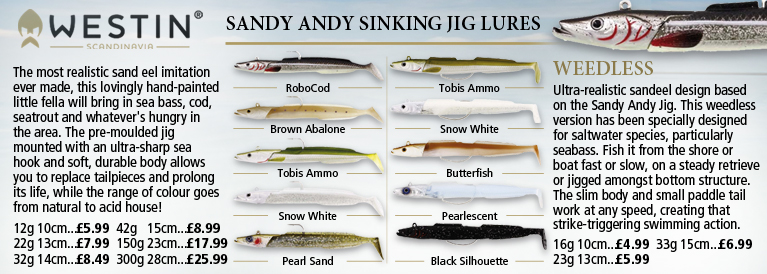 Westin Sandy Andy Sinking Jig Lures