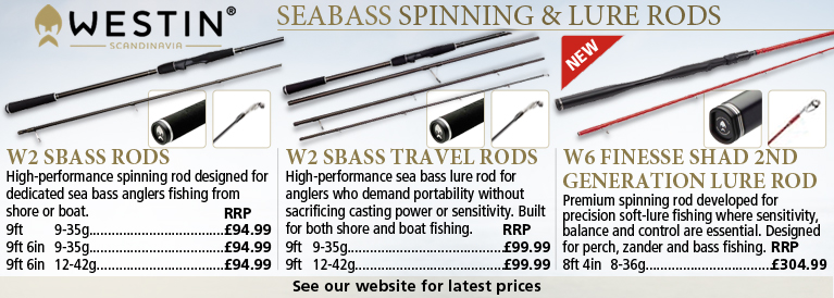 Westin Seabass Lure and Spinning Rods - W2 SBass, W2 SBass Travel and W6 Finesse Shad 2nd Generation Lure Rods
