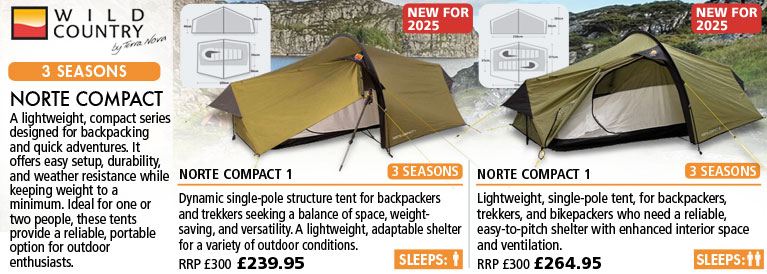 Wild Country Norte Compact Tent Series