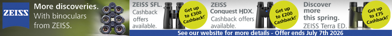 Zeiss Binocular Cash Back Offer SFL, Conquest HDX and Terra ED Binoculars