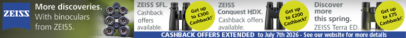 Zeiss Binocular Cash Back Offer SFL, Conquest HDX and Terra ED Binoculars