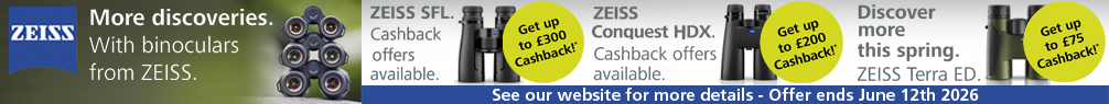 Zeiss Binocular Cash Back Offer SFL, Conquest HDX and Terra ED Binoculars
