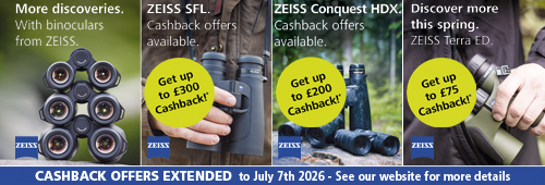 Zeiss Binocular Cash Back Offer SFL, Conquest HDX and Terra ED Binoculars