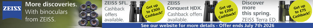 Zeiss Binocular Cash Back Offer SFL, Conquest HDX and Terra ED Binoculars